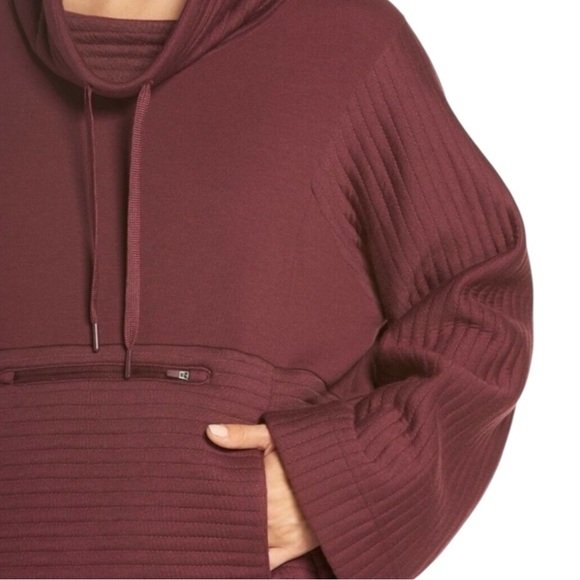 The North Face Terra Metro Oversized Pullover Sweatshirt Size Small Maroon - Picture 5 of 7